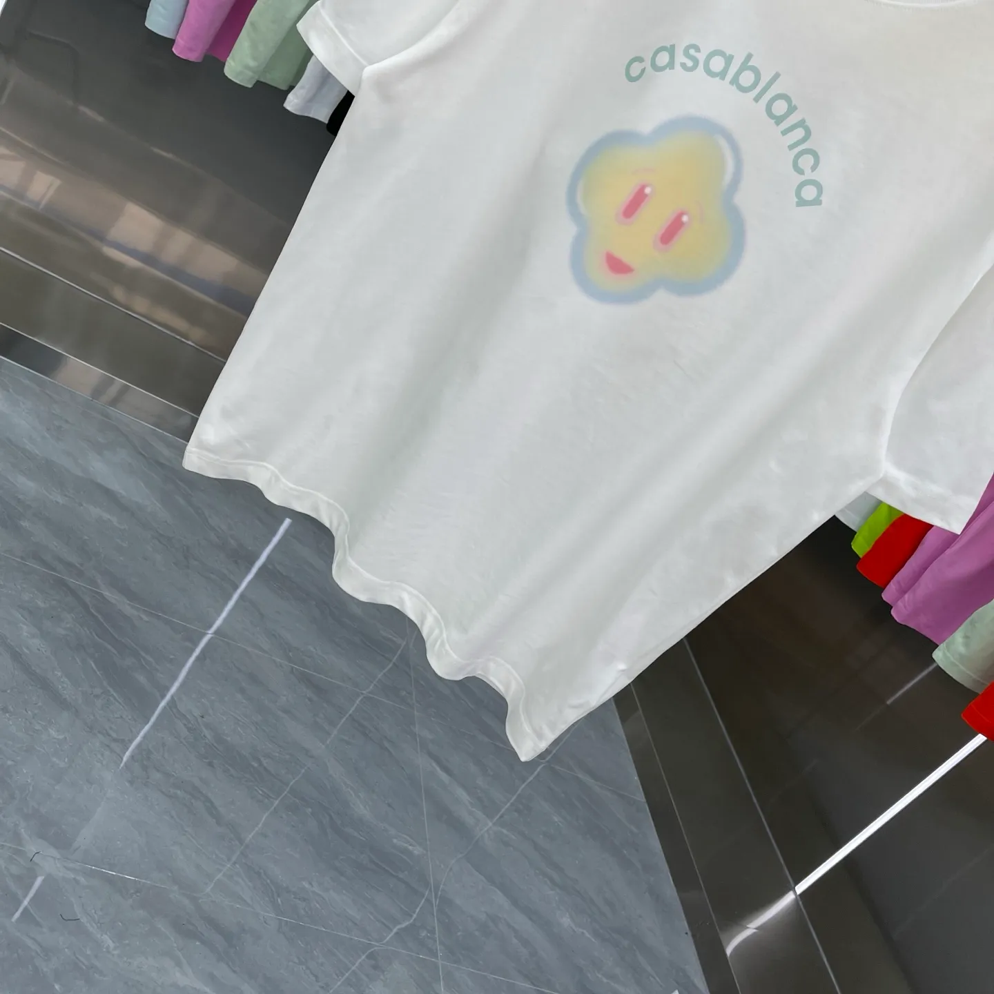 New Arrival Casablanca Classic Series T ～ ， ， 。 ， Classic ， In Stock ！ ：White Black Light Blue Orange Pink（5 ） Size：S M L XL XXL
